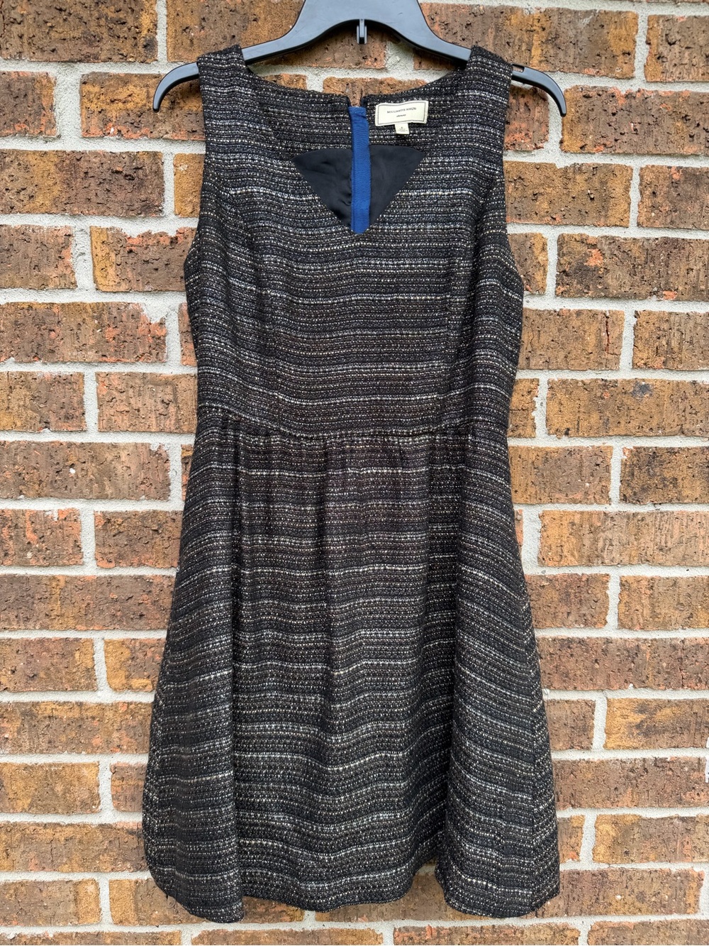 Anthropologie Moulinette Soeurs Dress Glissade Metallic Tweed Fit Flare Sz 6